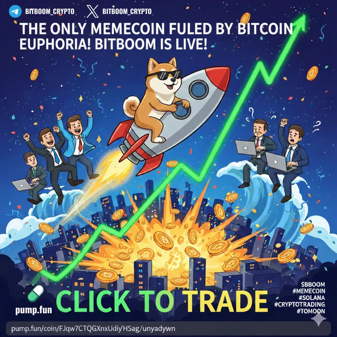 Doge dog on top of a rocket going to the moon and an upward chart background image along with the euphoria of traders