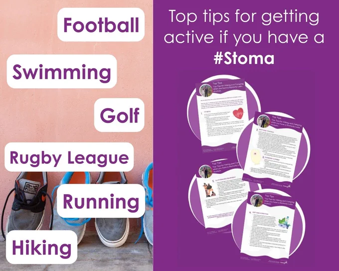 If you're thinking of taking up a new sport but are looking for inspiration, why not check out our top tips! The series currently includes #Football #Swimming #RugbyLeague #Golf #Running and #Hiking and they can all be viewed via our A to Z page: https://www.colostomyuk.org/information/a-z-list/

#Stoma #StomaAware