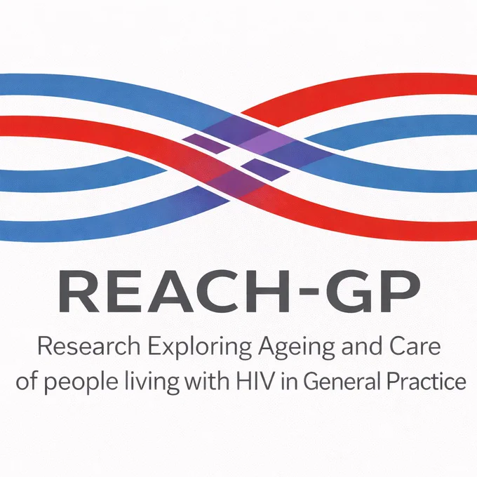 Study logo - REACH-GP - Research Exploring Ageing and Care of people living with HIV in General Practice