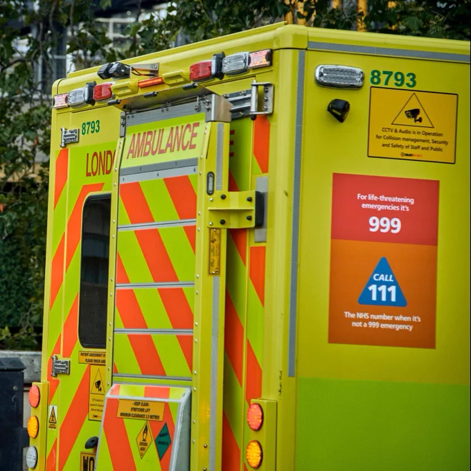 Back of an ambulance 