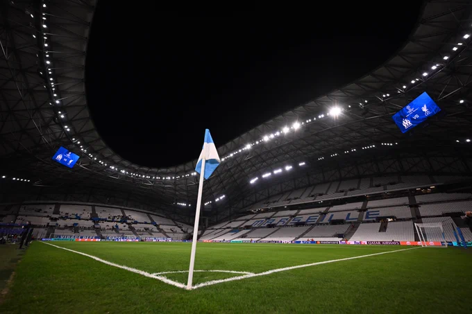 general view of Marseille's Orange Vélodrome stadium.