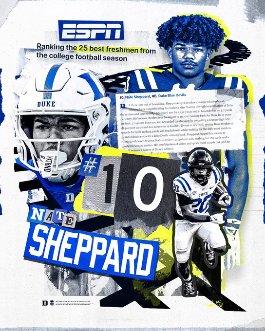 Nate Sheppard is ranked as the 10th best freshmen of the 2025 season.
