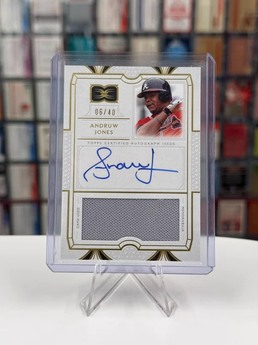 2024 Topps Definitive Collection Autographed Relic Card
Andruw Jones, Atlanta Braves (06/40)