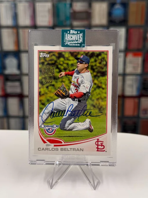 2013 Topps Archives Signature Series (2024)
Carlos Beltrán, St. Louis Cardinals (1/1)