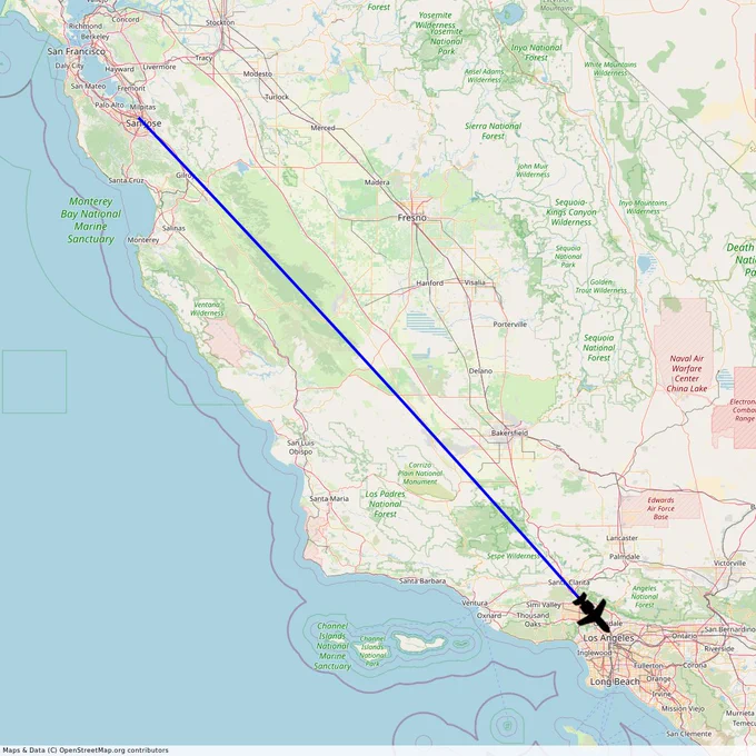 Reg: N628TS Flight Map,  SCK MY BALLS ELON 