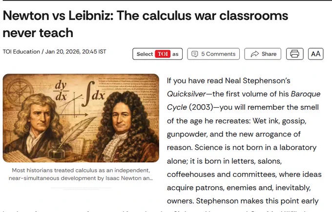 https://timesofindia.indiatimes.com/education/learning-with-toi/newton-vs-leibniz-the-calculus-war-classrooms-never-teach/articleshow/126820193.cms