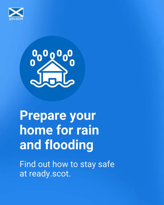 Prepare your home for rain and flooding. Find out how to stay safe at ready.scot.