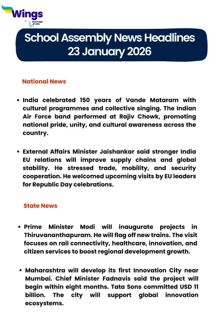 National and State News for 23 January 2026