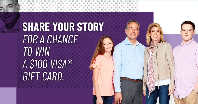 Share your story for a chance to win a $100 Visa gift card.