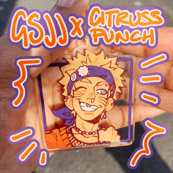 Photo of a Naruto Keychain.
Text reads: GSJJ X CitrussPunch