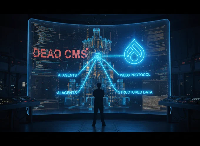 HE "CMS" IS DEAD.
WELCOME TO THE INTELLIGENT ORCHESTRATION LAYER.

After 12 years in designing large-scale digital platforms, I can tell you the hardest part has always been the translation layer between "Business Intent" and "Technical Execution."
That gap just collapsed.
If you are a CEO or CTO looking at Drupal and still seeing a "CMS," you are looking at a 2015 snapshot of a 2025 reality.
With the integration of deep AI capabilities and the new Starshot initiative, Drupal is rapidly evolving from a content management system into an Intelligent Orchestration Layer.

