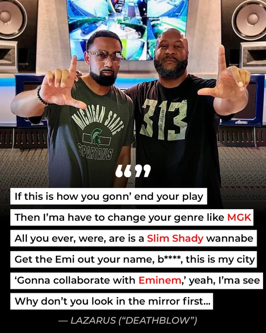 Detroit rapper Lazarus has spoken out about a brewing international hip-hop clash involving Indian rap star Emiway, revealing details behind a failed collaboration that escalated into a full-blown diss exchange. According to Lazarus, Emiway was originally slated to appear on a collaborative song alongside Detroit heavyweights Royce da 5’9” and Kuniva of D12, but abruptly backed out of the project before recording was finalized.

Lazarus claims Emiway not only withdrew from the album, but did so while dismissing Royce da 5’9” as “not good on the track,” a move Lazarus says effectively killed the collaboration. After exiting the project, Emiway allegedly launched a hate campaign against Lazarus weeks later, further intensifying tensions. The Detroit rapper says the situation crossed a line once public attacks began, especially after Emiway had already stepped away from the record.

Following Emiway’s departure, Lazarus replaced him with fellow Indian rapper Ikka, a decision that reported