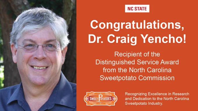 Congratulations to Dr. Craig Yencho for receiving the Distinguished Service Award