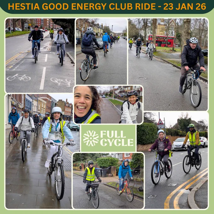 Fun January ride as Hestia clients joined Full Cycle for a joy ride!