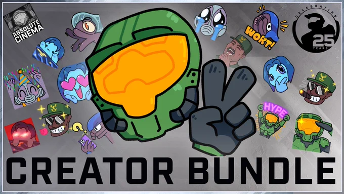 An image of the new emotes available in the creator bundle featuring a cartoon chief flashing a peace sign.