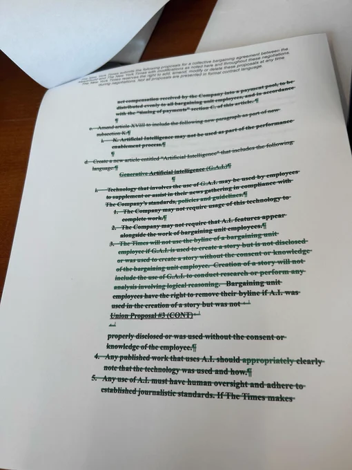 Our proposal on Generative Artificial Intelligence -- with every single word crossed out.