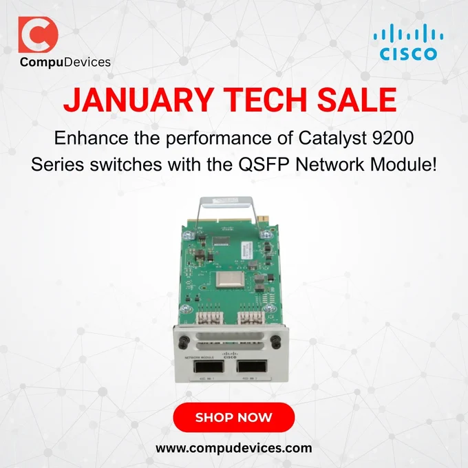 C9200-NM-2Q Cisco Catalyst 9200 Series 2 x QSFP  Ports 40GBase-X Gigabit Ethernet Network Module