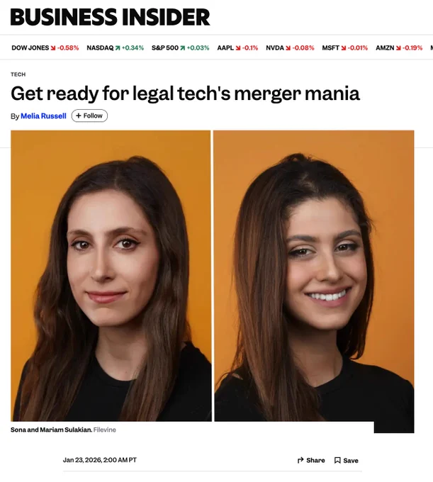 Melia Russell covers Pincites’ acquisition by Filevine in Business Insider