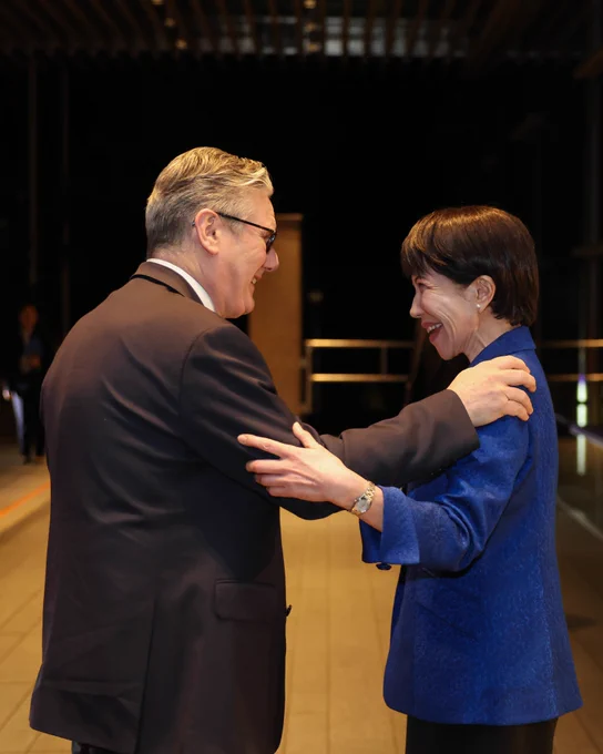 Keir Starmer meets Prime Minister Sanae Takaichi.