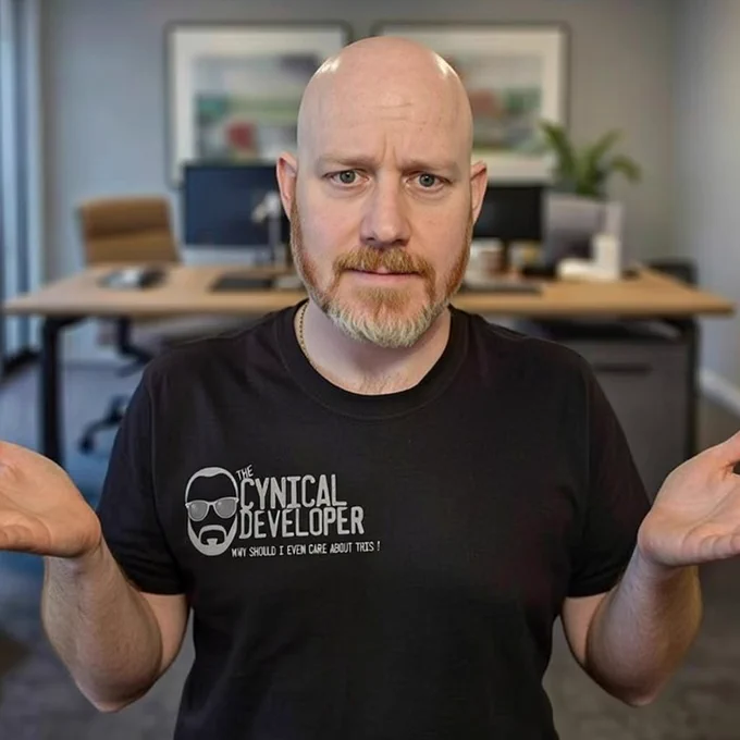 James Studdart, The Cynical Developer, confused and shrugging