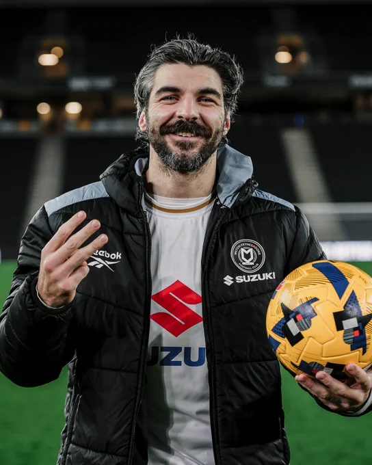 Callum Paterson post match celebrating his hat trick.