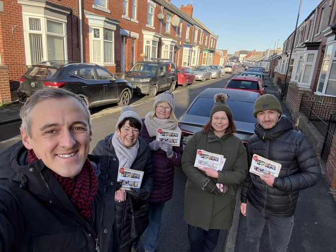Group of Labour canvassers in street