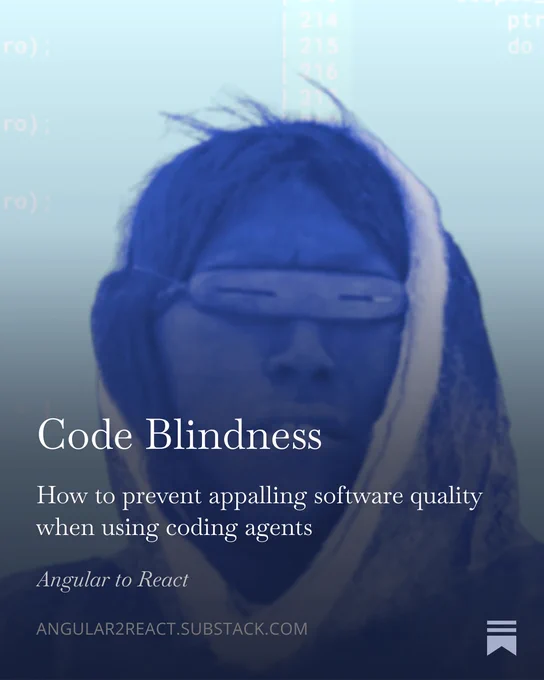 Inuit with snow goggles on top of a very hard to read source code background symbolizing "code blindness"
