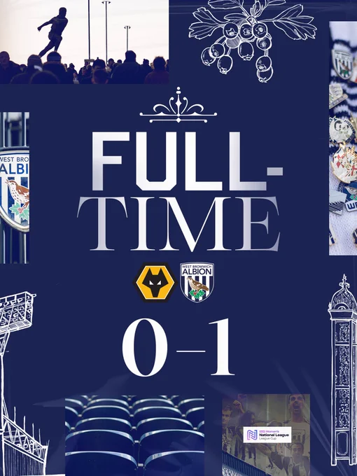 FULL TIME. ALBION 1-0 WOLVES.