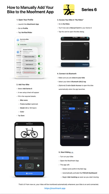 How to Manually Add Your Series 6 to the Moofment App