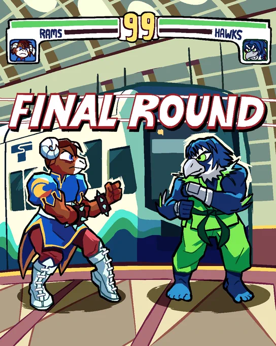 Final round Street Fighter Rams vs. Seahawks