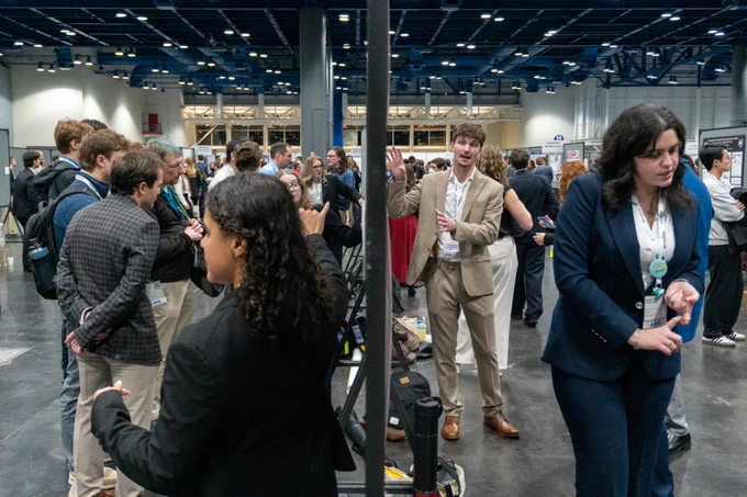 Student attendees presenting at the Poster Session.