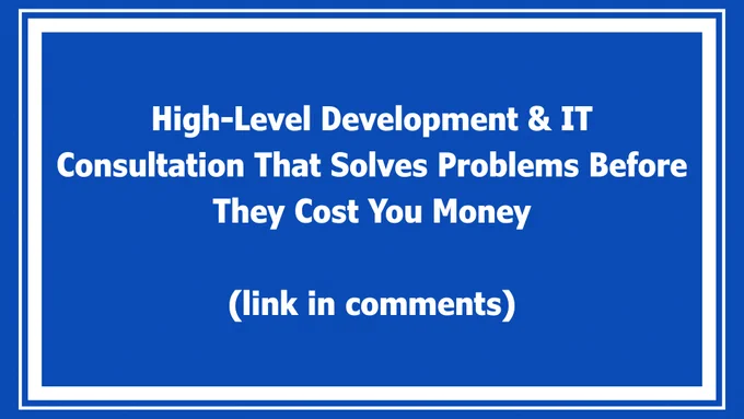 High-Level Development & IT Consultation That Solves Problems Before They Cost You Money