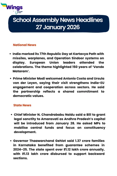 National and State News for 27 January 2026