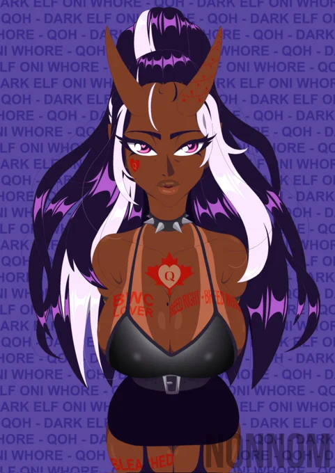 Such an Alluring and Slutty Darkskin Elf Oni being a Bleached Bunny Whore~

Can any White Boy resist such a Irresistible Cougar Slut~