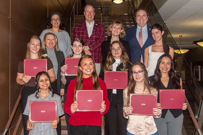 Group photo of the ten Florida State University students who were honored for completing the Global Citizenship Certificate in Fall 2025. 