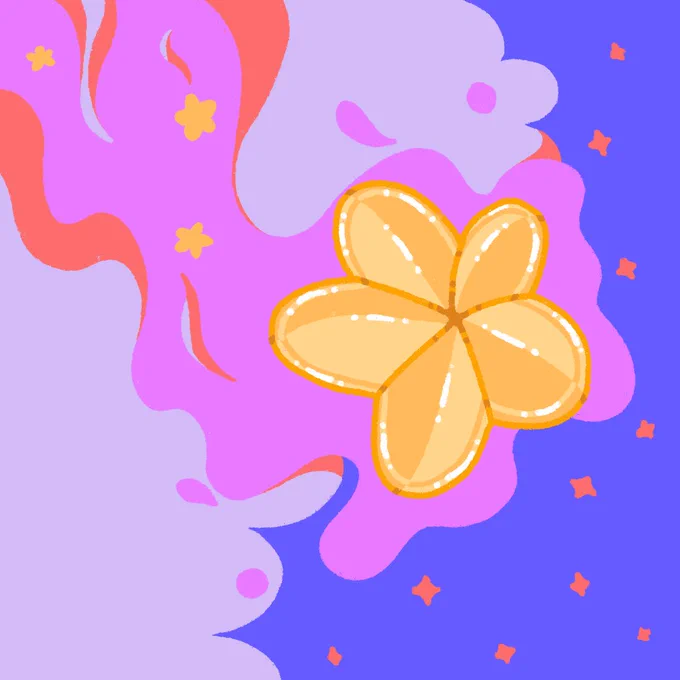 colourful illustration of a star falling through a dark blue sky, leaving a bright pink and red trail