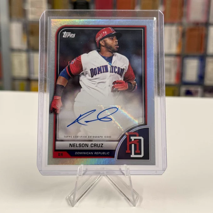 2023 Topps Certified Autograph Variation World Baseball Classic card
Nelson Cruz, Dominican Republic