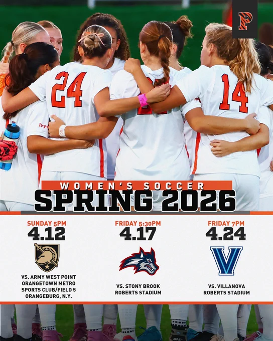 women's soccer spring 2026 sunday 5pm 4/12 vs army west point orangetown metro sports club field 5 orange burg NY Friday 5:30pm vs stony brook Roberts stadium Friday 7pm 4/24 vs Villanova Roberts stadium huddle photo