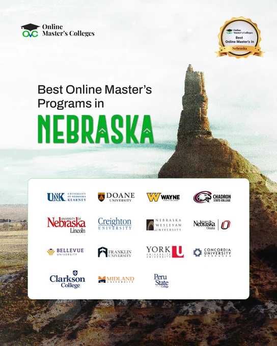 Best Online Master’s Programs in Nebraska by OnlineMastersColleges.com