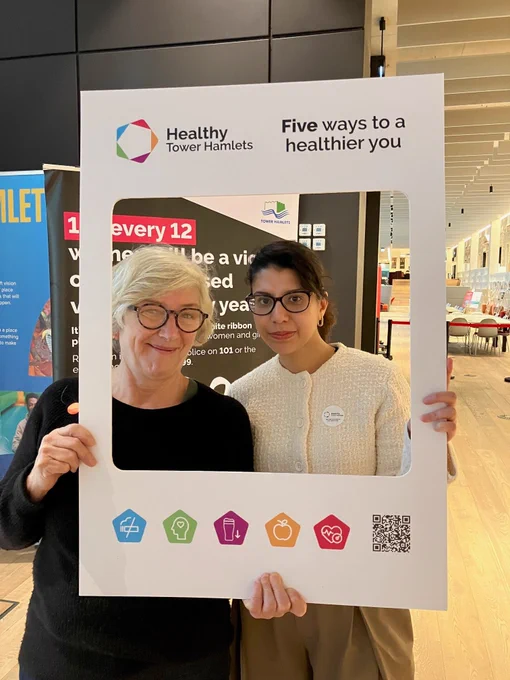 Alison Robert, THCVS Partnerships Manager and Mirza Habiba Begum, Public Health Project Support Officer at London Borough of Tower Hamlets.