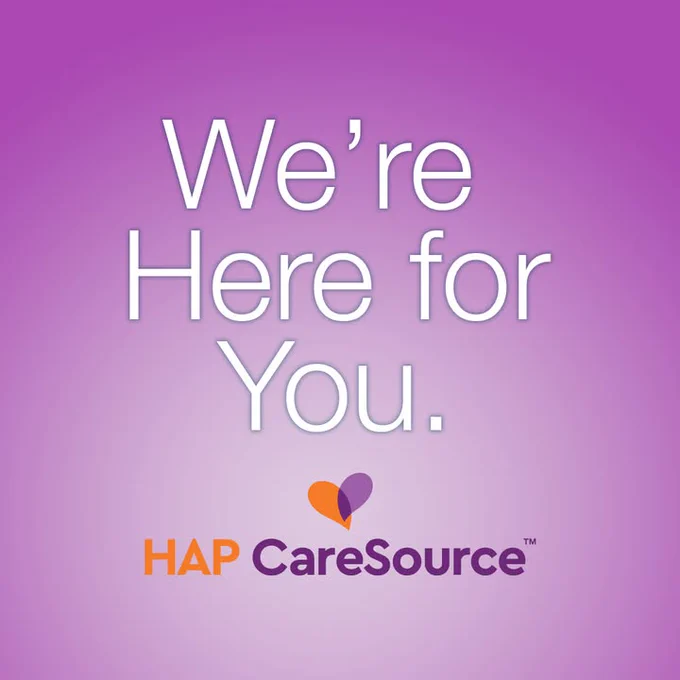 Text on the image says:

We're here for you.