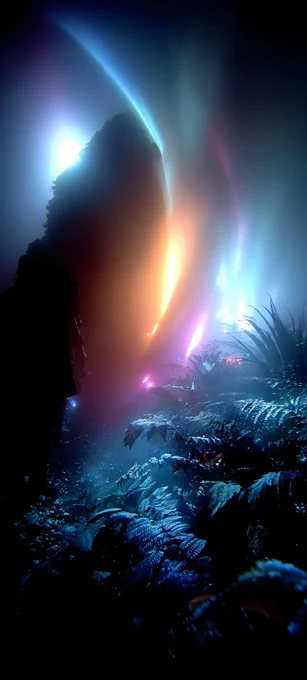 Bioluminescent flora. Deep subsurface scattering analysis on organic geometry and volumetric light. #VisualEngineering