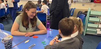 Children's Minister Natalie Don-Innes meets pupils at Kirkhill Primary School