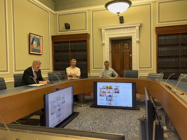 APG members listening to a briefing from Extern Problem Gambling