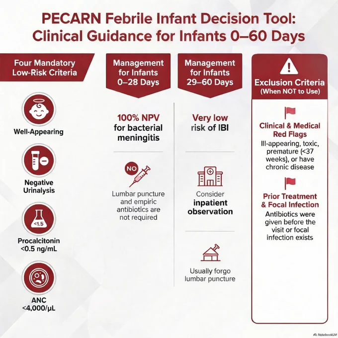 If you’ve been practicing EM for more than a decade, your approach to the febrile young infant has (appropriately) evolved. For years, the default was LP   empiric antibiotics   admission for almost everyone. That approach prevented missing meningitis, but at the cost of a lot of harm: invasive testing, unnecessary antibiotics, and hospitalization-related complications. The modern approach is a paradigm shift toward risk stratification, biomarkers, and shared decision-making, while still respecting one immutable truth: Missing neonatal bacterial meningitis can be catastrophic. This episode revisits the framework from a prior EM Cases episode and updates it with a landmark RCT that directly informs how far we can safely go—especially in the 0–28 day group, with the father of multiple well-known PECARN rules Dr. Nathan Kuppermann and lead author Dr. Brett Burstein…