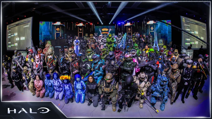Halo cosplayers during Halo W C 2025.