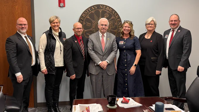 Group photo of President Gold and NACEB directors