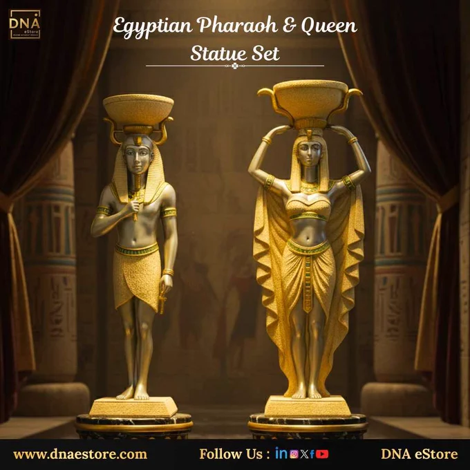 Egyptian Pharaoh & Queen Statue Set - https://dnaestore.com/products/egyptian-pharaoh-queen-statue-set✨👑
The elegance of an ancient civilization is brought the Egyptian Pharaoh & Queen Statue Set.
Exclusively available at www.dnaestore.com  
#egyptiandecor  #homedecor #royalart #dnaestore #interiordecor