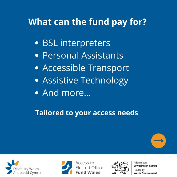What can the fund pay for?
•	BSL interpreters
•	Personal Assistants
•	Accessible Transport
•	Assistive Technology
•	And more...
Tailored to your access needs.