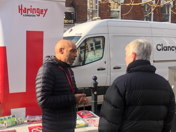 A pic from the community engagement activities at the Central Hub in Crouch End for our latest Week of Action.